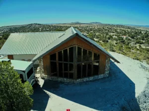 Aerial view of our house
